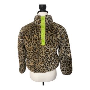Girls Treasure and Bond cozy leopard print pullover